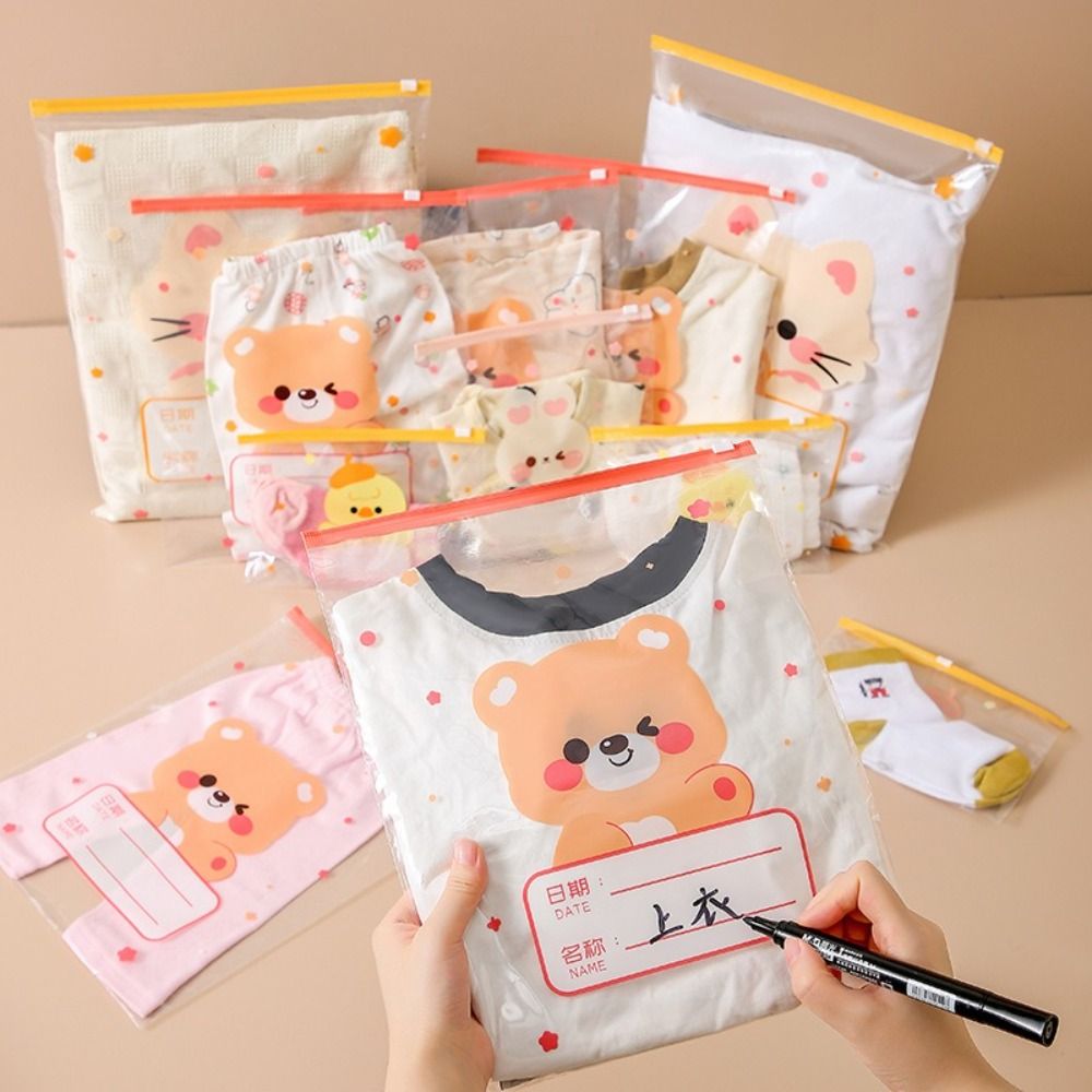 Diapering - 10 ชิ้น กระเป๋าเก็บของอเนกประสงค์หลายขนาด แบบพกพา สำหรับแยกประเภทเสื้อผ้าเด็ก/ผ้าอ้อม ถุงเก็บเสื้อผ้าเด็กแบบแยกประเภท