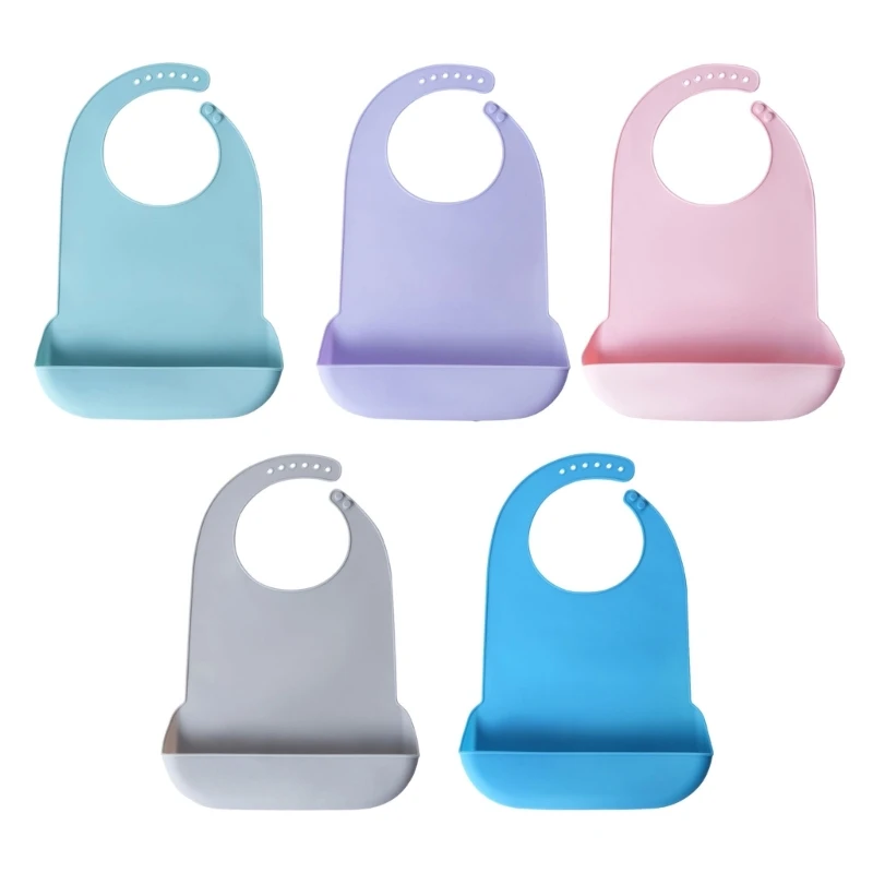 Waterproof Baby Bibs Silicone - ผ้ากันเปื้อนซิลิโคนกันน้ำ กันน้ำมัน สำหรับผู้ใหญ่และผู้สูงอายุ ใช้ป้องกันเสื้อผ้าขณะรับประทานอาหาร