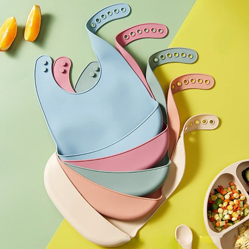ผ้ากันเปื้อนเด็ก 1/3 ชิ้น ปรับ - Waterproof Baby Bibs Silicone บทวิจารณ์และราคา