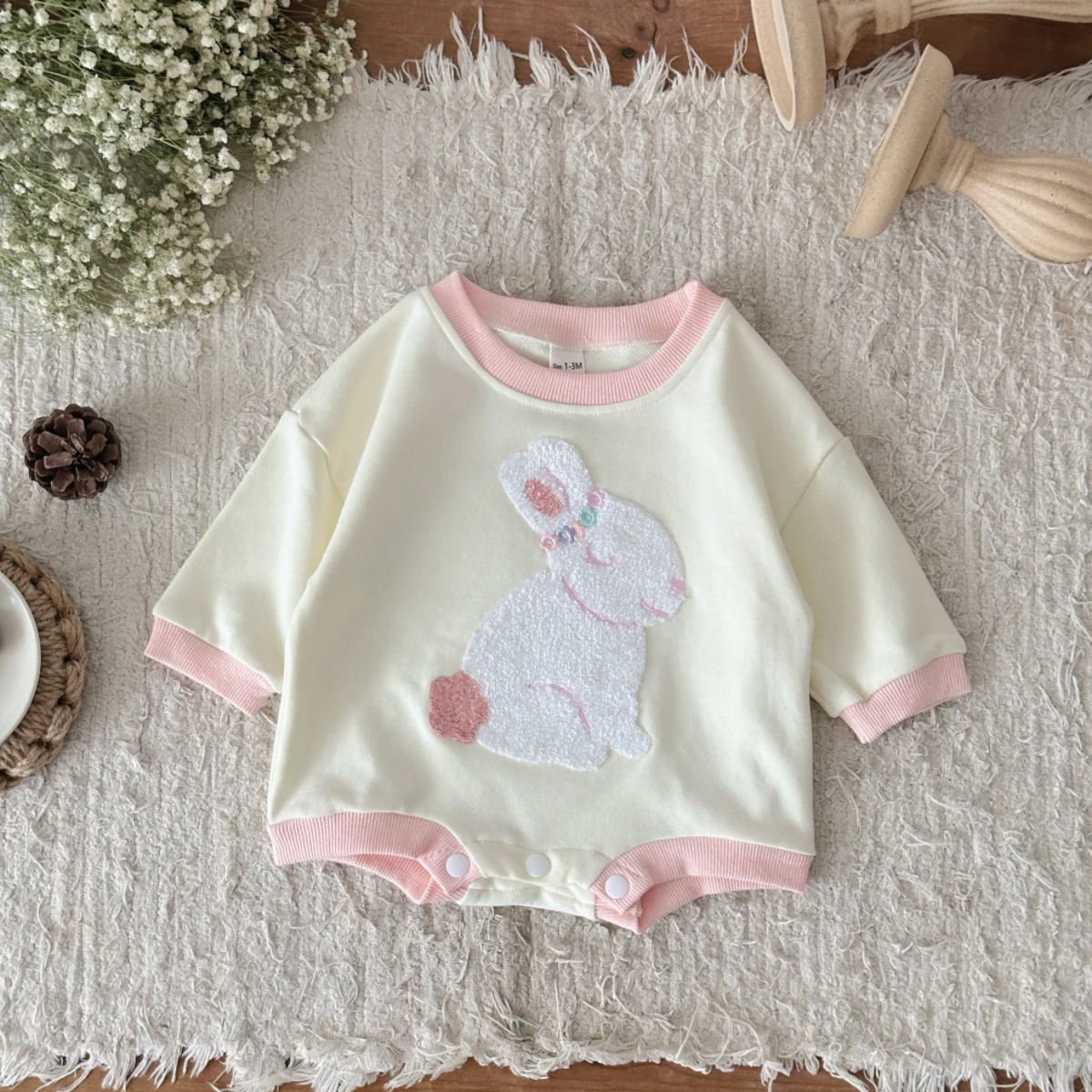 ชุดบอดี้สูทแขนยาวสำหรับเด็กทาร - Newborn Baby Girl Romper Floral บทวิจารณ์และราคา