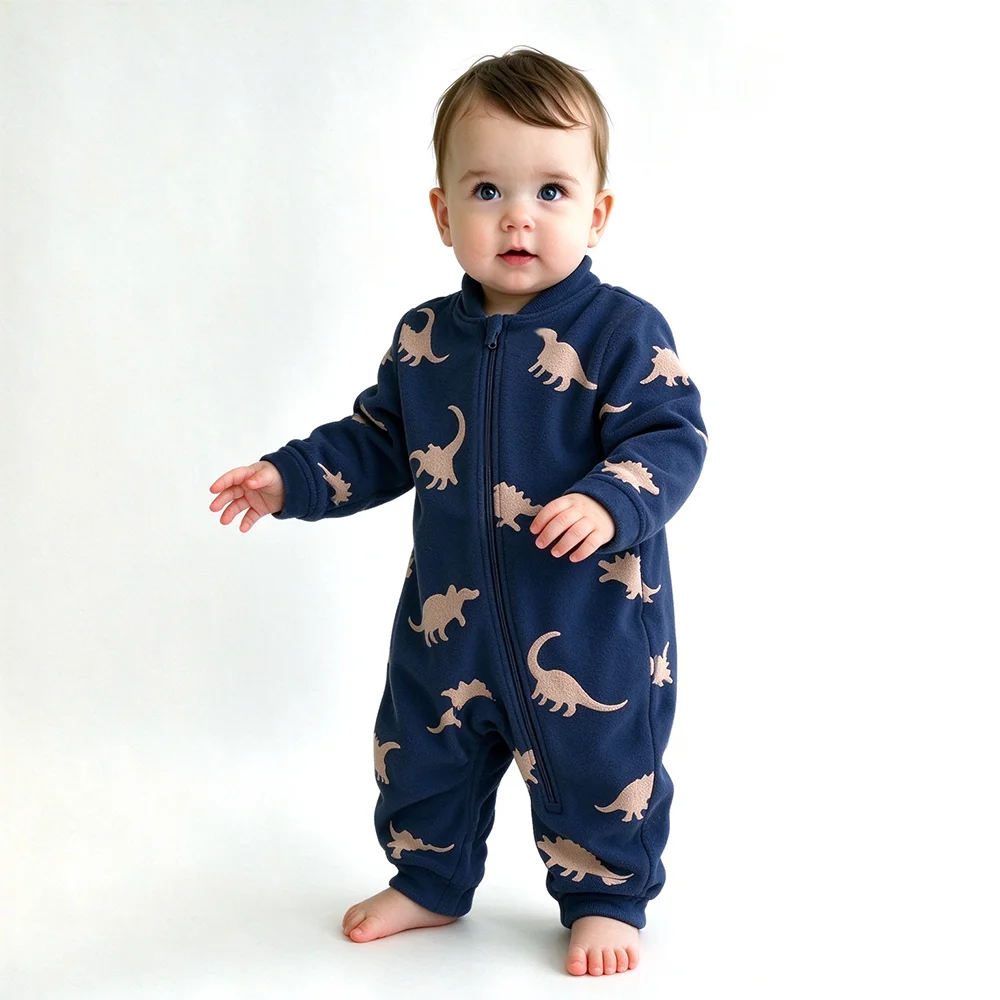 ชุดบอดี้สูทผ้าฟลีซนุ่มอุ่นสำหร - Cotton Baby Onesies Zipper บทวิจารณ์และราคา