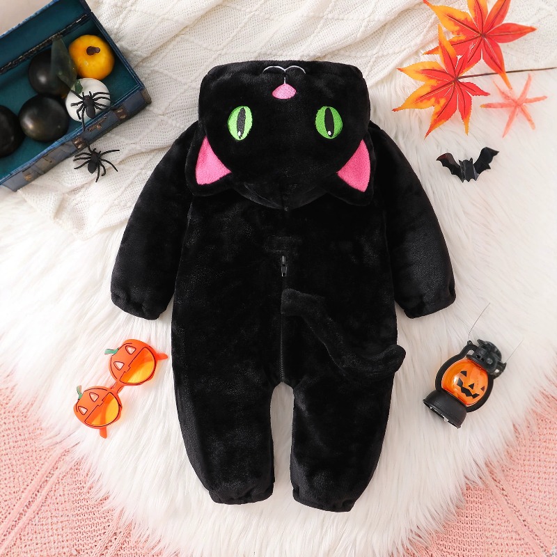 ชุดรอมเปอร์เด็กแรกเกิดลายแมวสี - Cotton Baby Onesies Zipper บทวิจารณ์และราคา