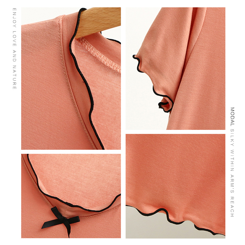 ชุดนอนผู้หญิง แขนสั้น ยาวคลุมเ - Maternity Wear บทวิจารณ์และราคา